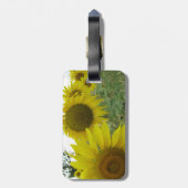 ひまわり畑ラゲッジタグ付き/レザーストラップ ラゲッジタグ (裏面縦)