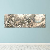 ひまわり畑レトロペンシル絵画スケッチアート キャンバスプリント (インサイチュ (ウッドフロア))