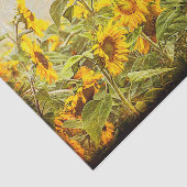 ひまわり畑ヴィンテージアンティークイエローデクページ 薄葉紙 (詳細)