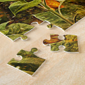 ひまわり畑ヴィンテージアンティーク黄フローラ ジグソーパズル (側面)