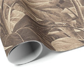 ひまわり畑ヴィンテージセピアトーンデクページ ラッピングペーパー (ロールコーナー)