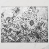 ひまわり畑ヴィンテージ白黒の切り離 (裏面)