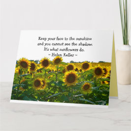 ひまわり畑勇気付けられる カード