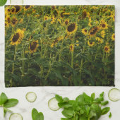 ひまわり畑夕べ灯 キッチンタオル (折り畳み)