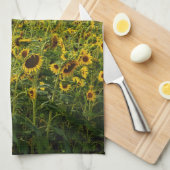 ひまわり畑夕べ灯 キッチンタオル (四つ折り)