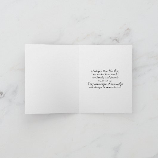 ひまわり畑悔やみや弔慰サンキューカード カード (内部)