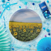 ひまわり畑紙プレート ペーパープレート (パーティー)