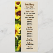 ひまわり畑結婚式 プログラム (裏面)