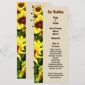 ひまわり畑結婚式 プログラム (正面/裏面)