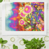 ひまわり畑 キッチンタオル (折り畳み)