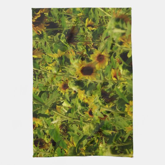 ひまわり畑 キッチンタオル (縦)
