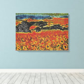 ひまわり畑 キャンバスプリント (インサイチュ (ウッドフロア))