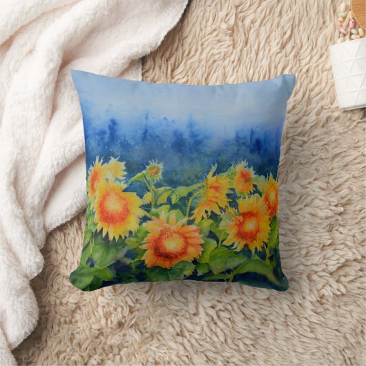 ひまわり畑 クッション (ブランケット)