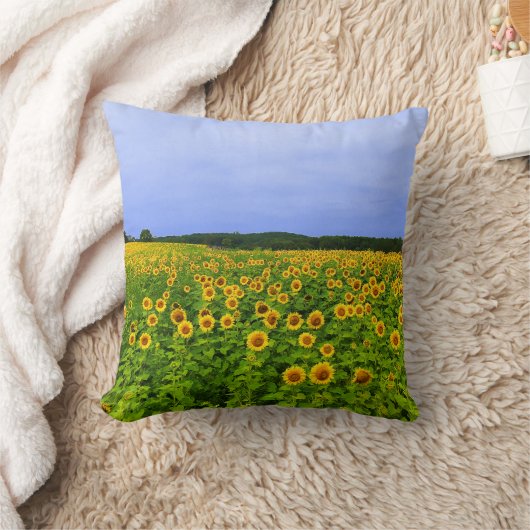 ひまわり畑 クッション (ブランケット)