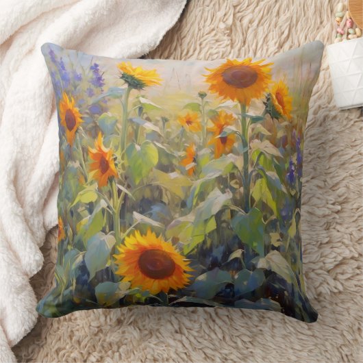 ひまわり畑 クッション (ブランケット)