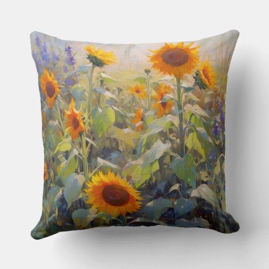 ひまわり畑 クッション (裏面)