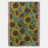 ひまわり畑 スローブランケット (正面縦)