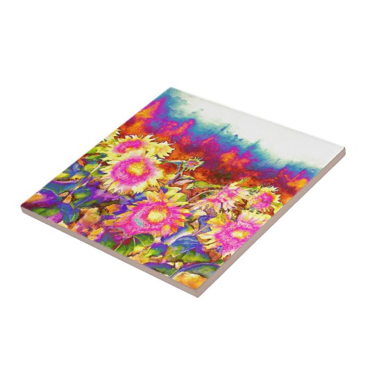 ひまわり畑 タイル (側面)