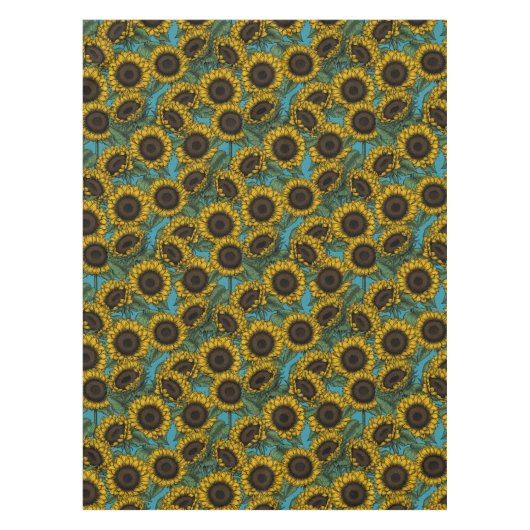 ひまわり畑 テーブルクロス (正面)