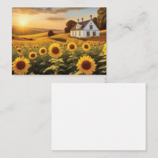 ひまわり畑 ノートカード (正面/裏面)