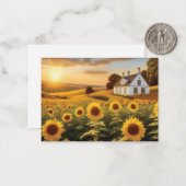ひまわり畑 ノートカード (正面/裏面インサイチュ)