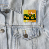 ひまわり畑 – ハッピーバースデーボタン 缶バッジ (インサイチュ)