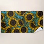 ひまわり畑 ビーチタオル (正面)