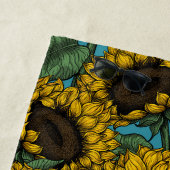 ひまわり畑 ビーチタオル (インサイチュ)