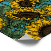 ひまわり畑 ポスター (角)