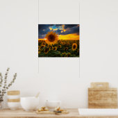 ひまわり畑 ポスター (キッチン)