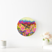 ひまわり畑 ラウンド壁時計 (ホーム)