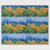 ひまわり畑 – 朝霧 ラッピングペーパー (フラット)
