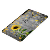 ひまわり畑，白黒，平和 マグネット (左側)