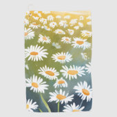 ひまわり畑 | 花の草原の花の絵画 ゴルフタオル (正面)