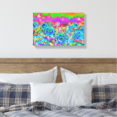 ひまわり畑 – 青 キャンバスプリント (インサイチュ (寝室))