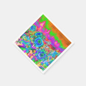 ひまわり畑 – 青 スタンダードカクテルナプキン (角)