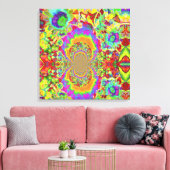 ひまわり畑forever – オレンジ キャンバスプリント (インサイチュ (リビング))