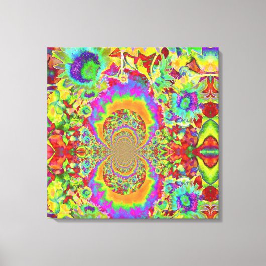 ひまわり畑forever – オレンジ キャンバスプリント (正面)