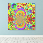 ひまわり畑forever – オレンジ キャンバスプリント (インサイチュ (ウッドフロア))