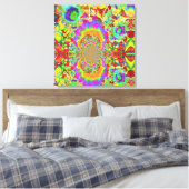 ひまわり畑forever – オレンジ キャンバスプリント (インサイチュ (寝室))