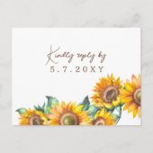 ひまわり白素朴RSVPカスタム給食ソング ポストカード (正面)