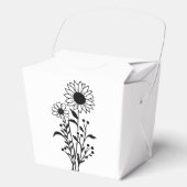ひまわり白黒フローラ結婚披露宴 フェイバーボックス (正面)