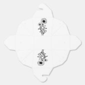 ひまわり白黒フローラ結婚披露宴 フェイバーボックス (見開き)