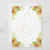 ひまわり眠いユニコーン仮想ベビーシャワー 招待状 (裏面)