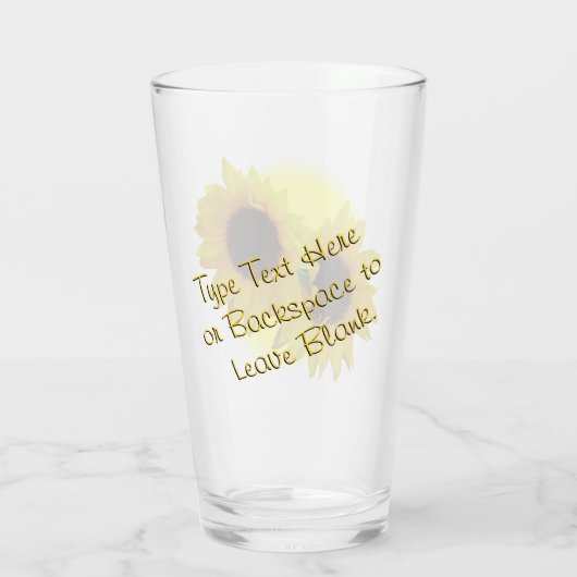 ひまわり眼鏡パーソナライズされたひまわりの贈り物 タンブラーグラス (裏面)