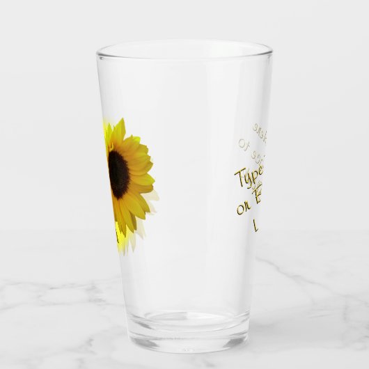 ひまわり眼鏡パーソナライズされたひまわりの贈り物 タンブラーグラス (左)