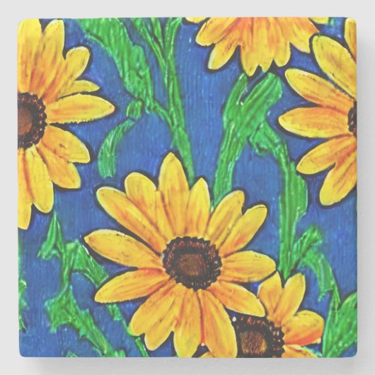 ひまわり石コースター ストーンコースター (正面)