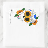 ひまわり砂糖スカルシール 長方形シール (バッグ)