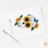 ひまわり砂糖スカルシール 長方形シール (封筒)