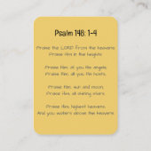 ひまわり祈りの言葉カード 名刺 (裏面)